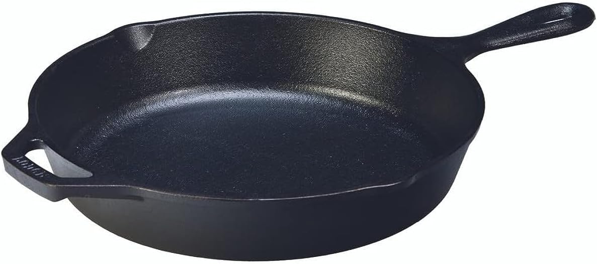 Lodge 10.25 Inch Cast Iron Pre-Seasoned Skillet – Signature Teardrop Handle - Use in the Oven, on the Stove, on the Grill, or Over a Campfire, Black