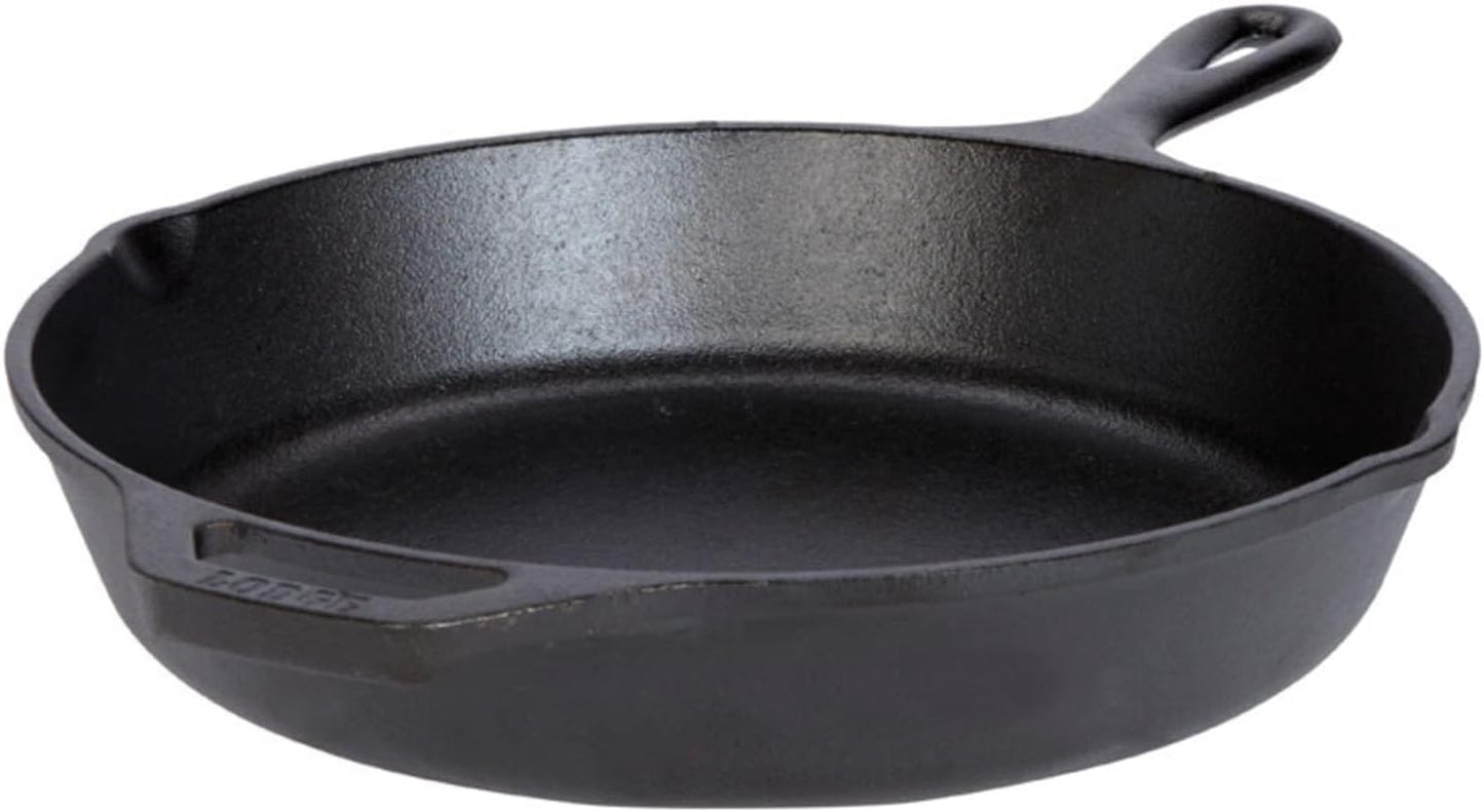 Lodge 10.25 Inch Cast Iron Pre-Seasoned Skillet – Signature Teardrop Handle - Use in the Oven, on the Stove, on the Grill, or Over a Campfire, Black