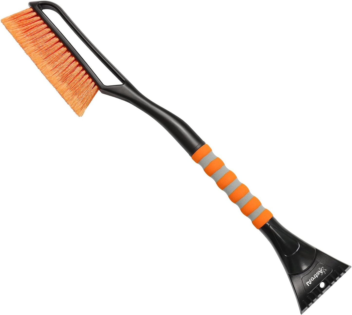 AstroAI 27 Inch Snow Brush and Detachable Ice Scraper with Ergonomic Foam Grip for Cars, Trucks, SUVs (Heavy Duty ABS, PVC Brush)