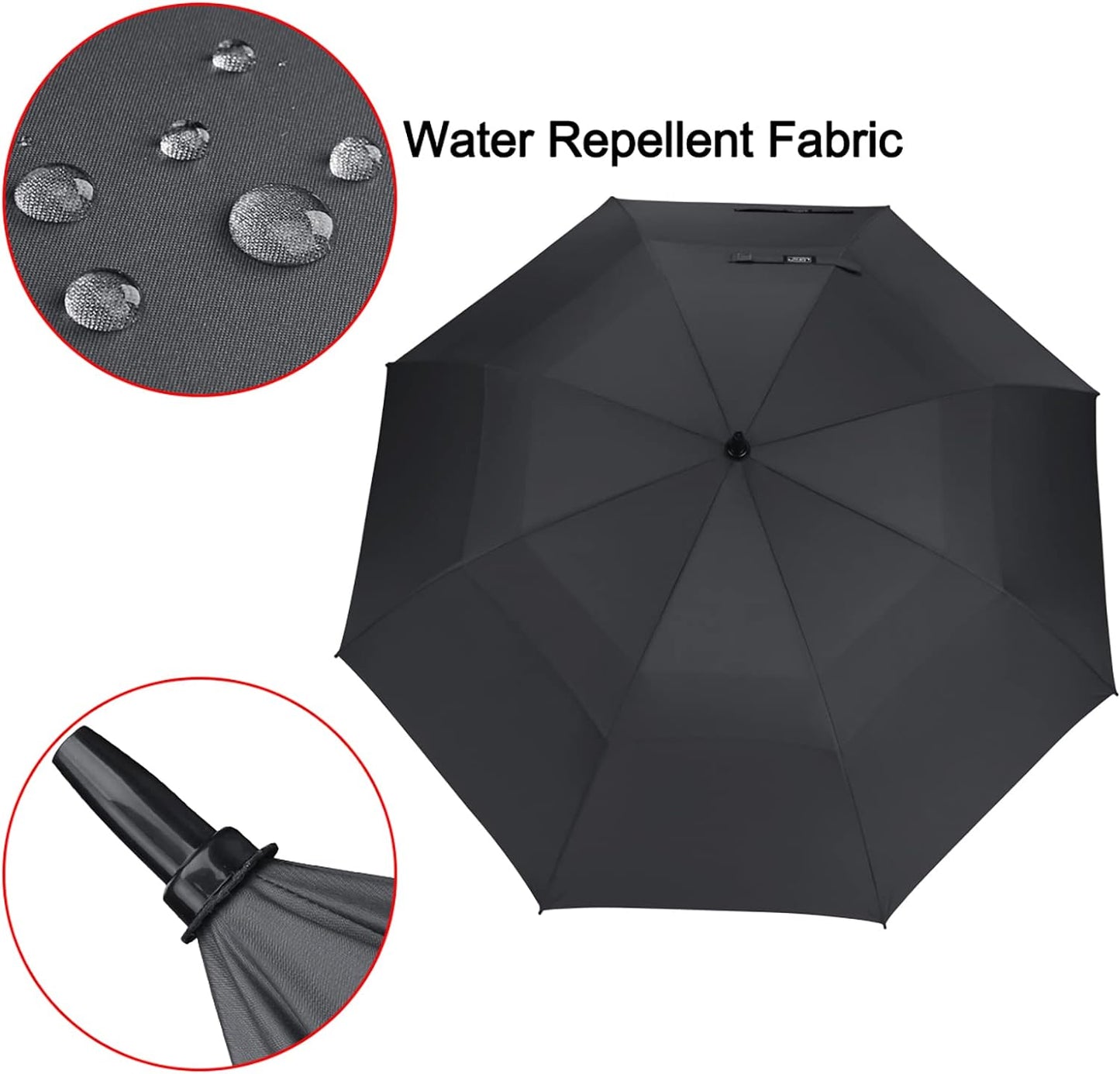 G4Free 47/54/62/68 Inch Automatic Open Golf Umbrella Oversize Extra Large Double Canopy Vented Windproof Waterproof Stick Umbrellas