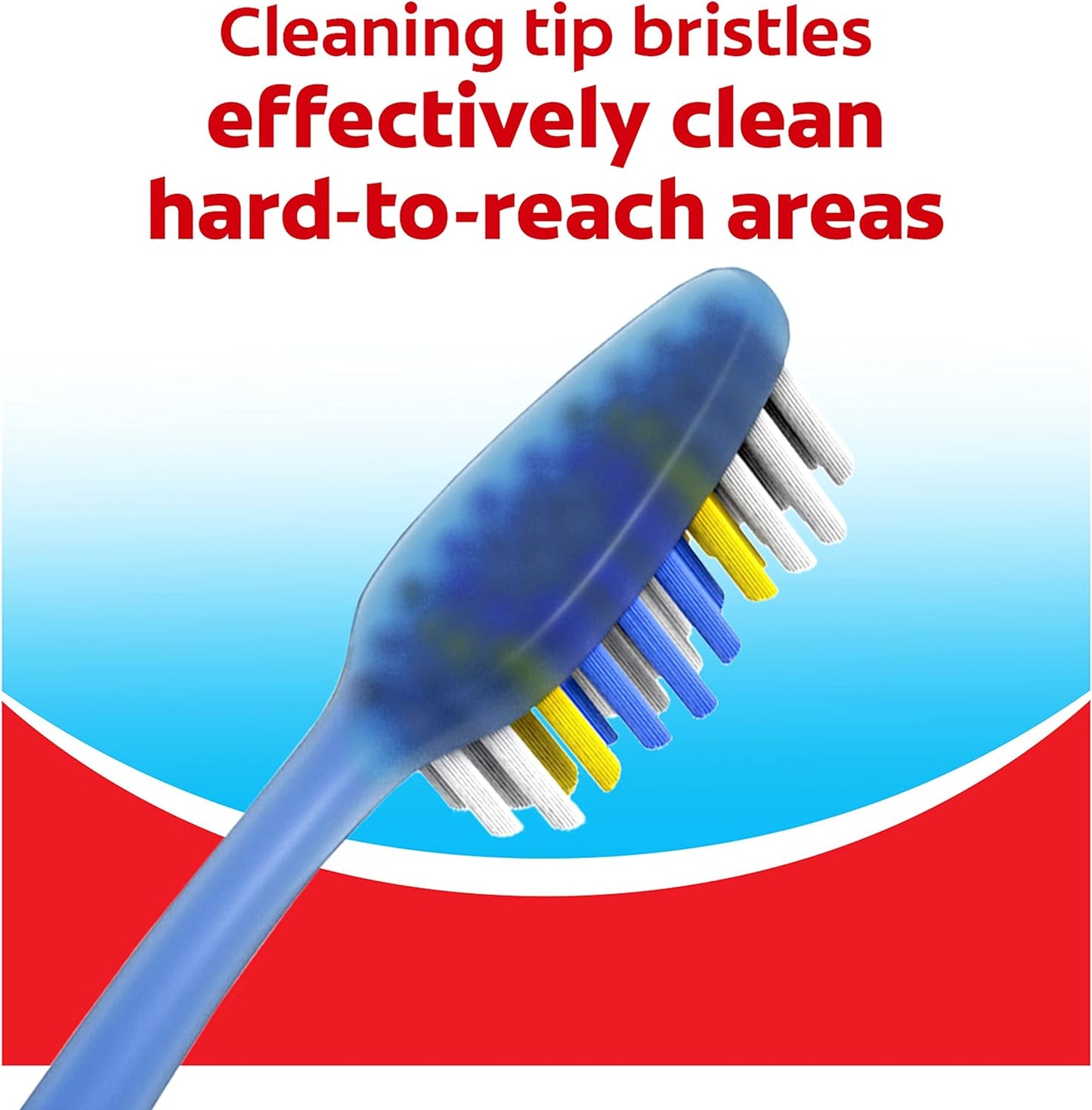 Colgate Extra Clean Toothbrush, Soft Toothbrush for Adults, 6 Count (Pack of 1), Packaging May Vary