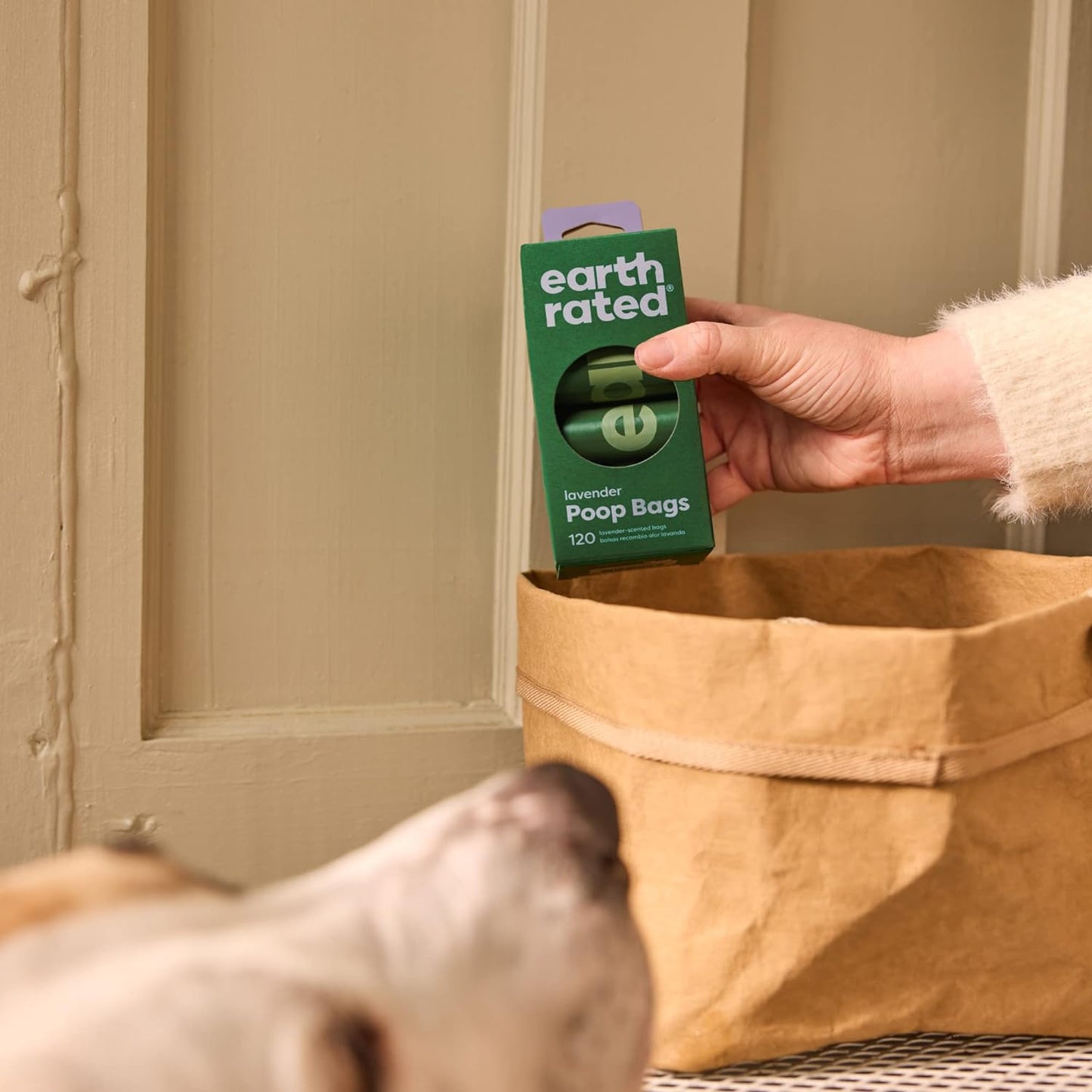 Earth Rated Dog Poop Bags - Leak-Proof and Extra-Thick Pet Waste Bags for Big and Small Dogs - Refill Rolls - Lavender Scented - 120 Count