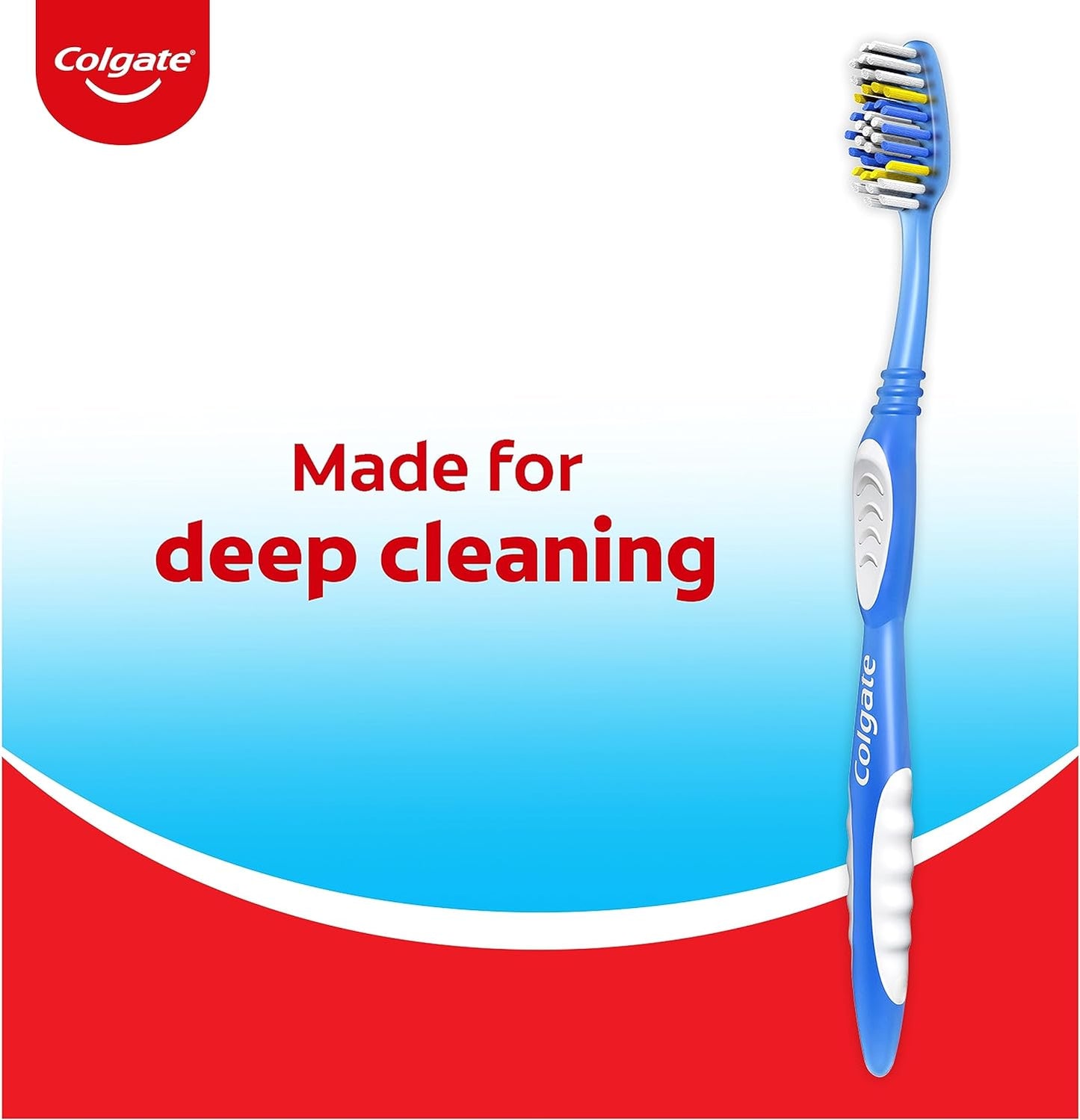 Colgate Extra Clean Toothbrush, Soft Toothbrush for Adults, 6 Count (Pack of 1), Packaging May Vary