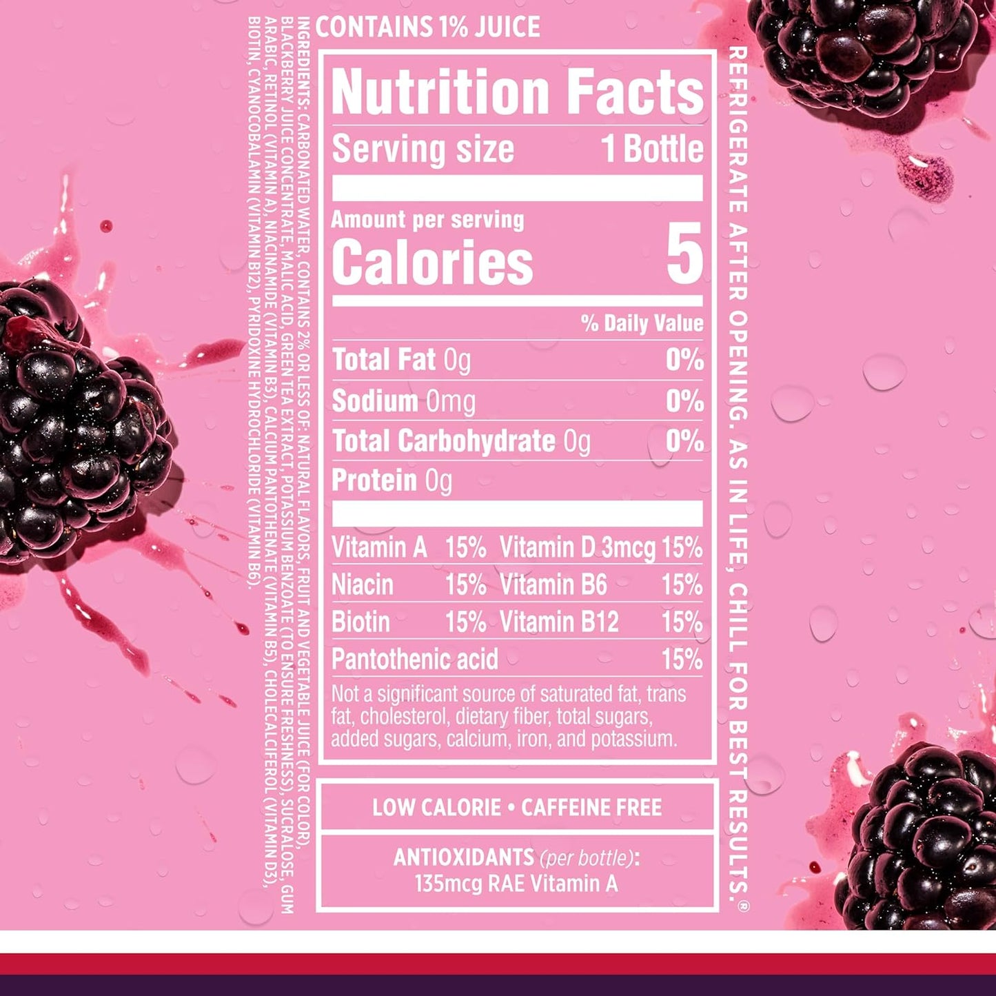 Sparkling Ice, Black Raspberry Sparkling Water, Zero Sugar Flavored Water, with Vitamins and Antioxidants, Low Calorie Beverage, 17 fl oz Bottles (Pack of 12)
