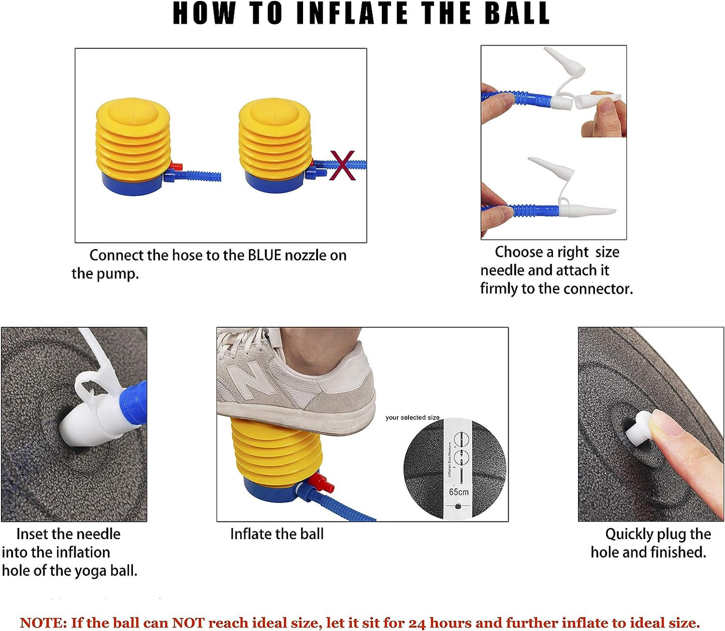 BalanceFrom Anti-Burst and Slip Resistant Exercise Ball Yoga Ball Fitness Ball Birthing Ball with Quick Pump, 2,000-Pound Capacity