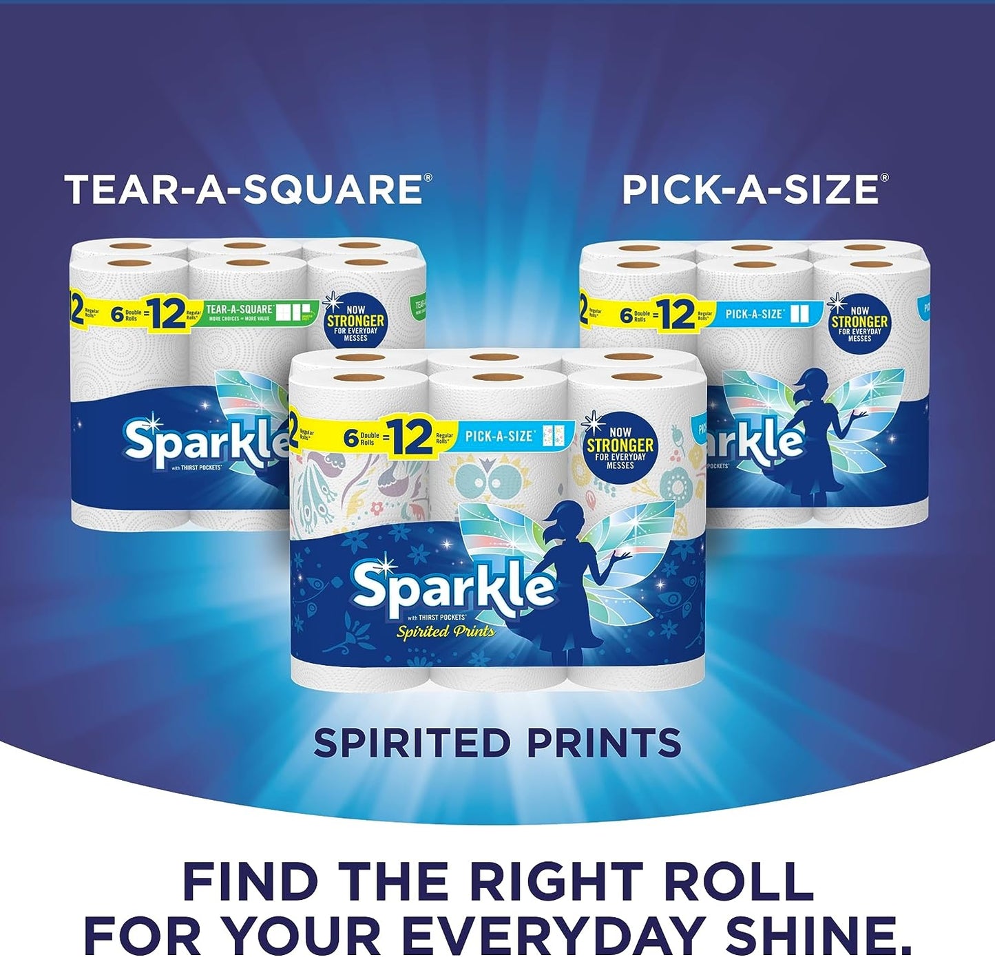 SPARKLE® PICK-A-SIZE® PAPER TOWELS, 6 DOUBLE ROLLS