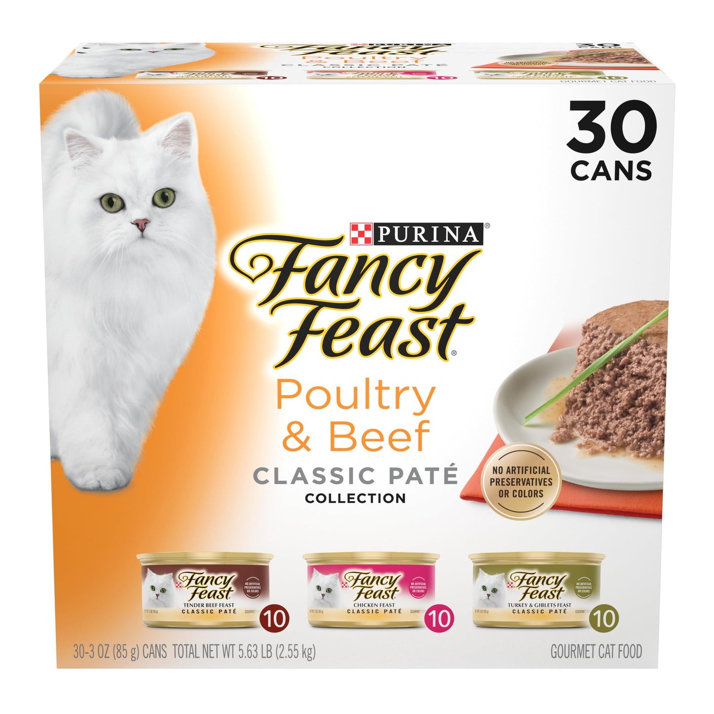 Fancy Feast Poultry and Beef Feast Classic Pate - (30) 3 oz. Cans