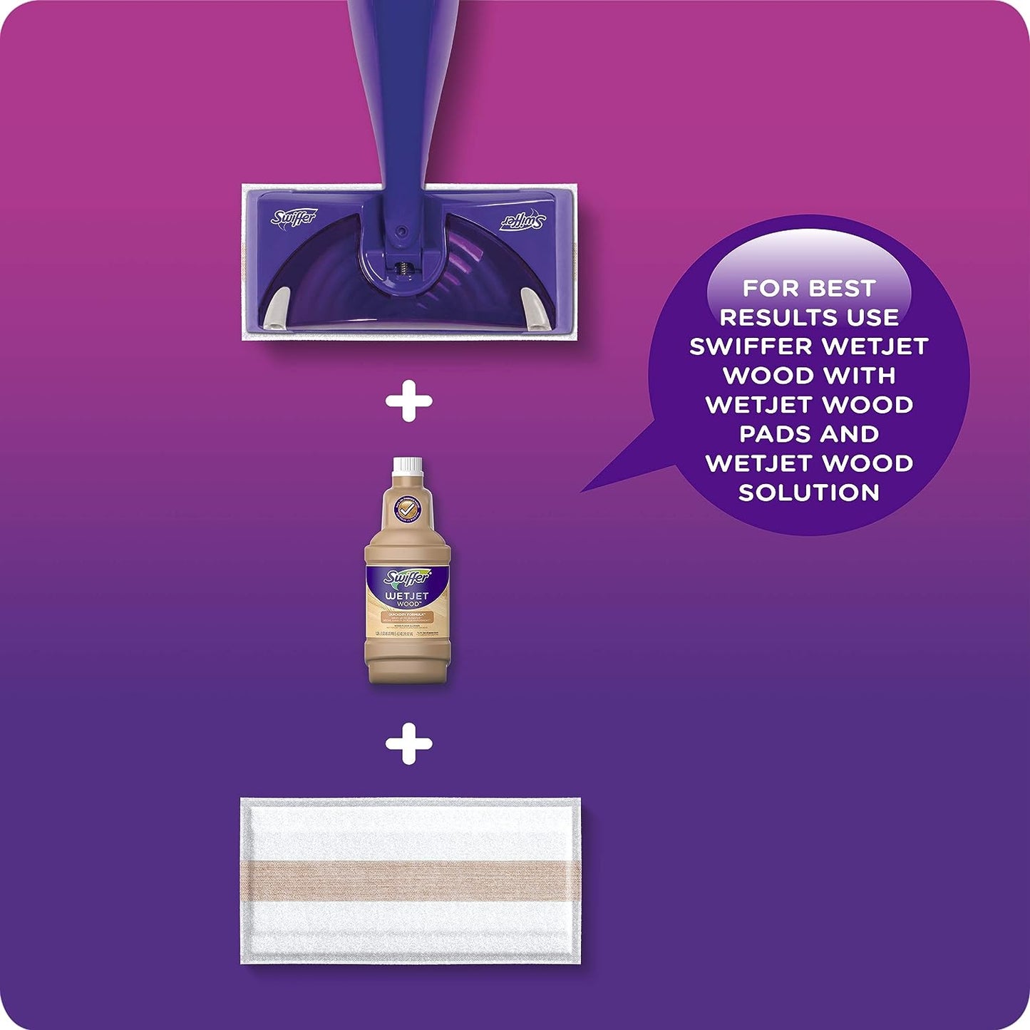 Swiffer WetJet Multi-Purpose Floor Cleaner Solution with Febreze Refill, Lavender Scent, 1.25 Liter -42.2 Fl Oz (Pack of 2)