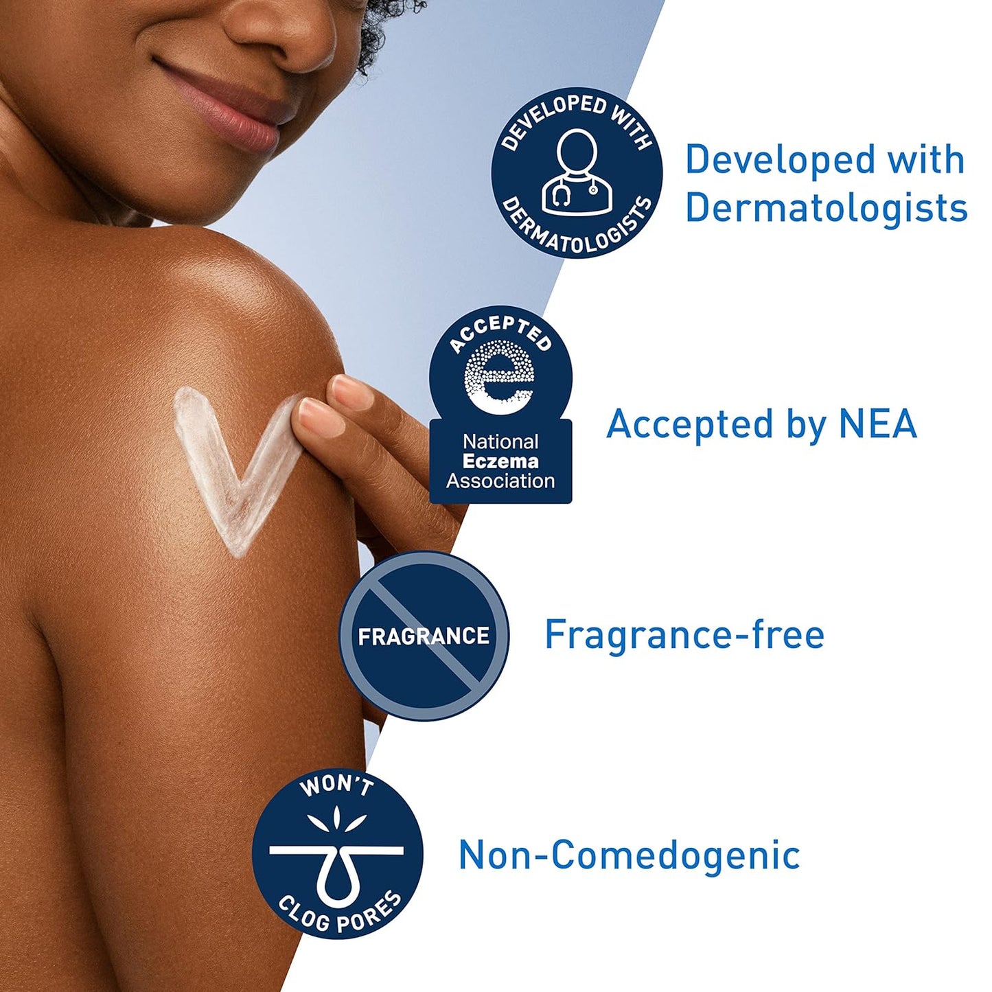 CeraVe Moisturizing Cream | Body and Face Moisturizer for Dry Skin | Body Cream with Hyaluronic Acid and Ceramides | Hydrating Moisturizer | Fragrance Free Non-Comedogenic | 19 Ounce