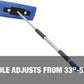 Snow Joe SJBLZD-LED 4-In-1 Telescoping Snow Broom + Ice Scraper, 18-Inch Foam Head, Headlights, Blue