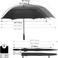 G4Free 47/54/62/68 Inch Automatic Open Golf Umbrella Oversize Extra Large Double Canopy Vented Windproof Waterproof Stick Umbrellas