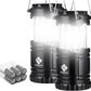 Etekcity Lantern Camping Essentials Lights, Led Lantern for Power Outages, Tent Lights for Emergency, Hurricane, Battery Powered Flashlight, Survival Kits, Operated Lamp, 2 Pack, Black