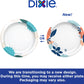 Dixie Paper Plates, 8 1/2 inch, Dinner Size Printed Disposable Plate, 90 Count
