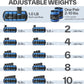 Sportneer Adjustable Ankle Weights 1 Pair 2 4 6 8 10 Lbs Leg Weight Straps for Women Men, Weighted Ankle Weights Set for Gym,Fitness, Workout,Walking, Jogging,1-5 lbs Each Ankle, 1 Pair 2-10 lbs