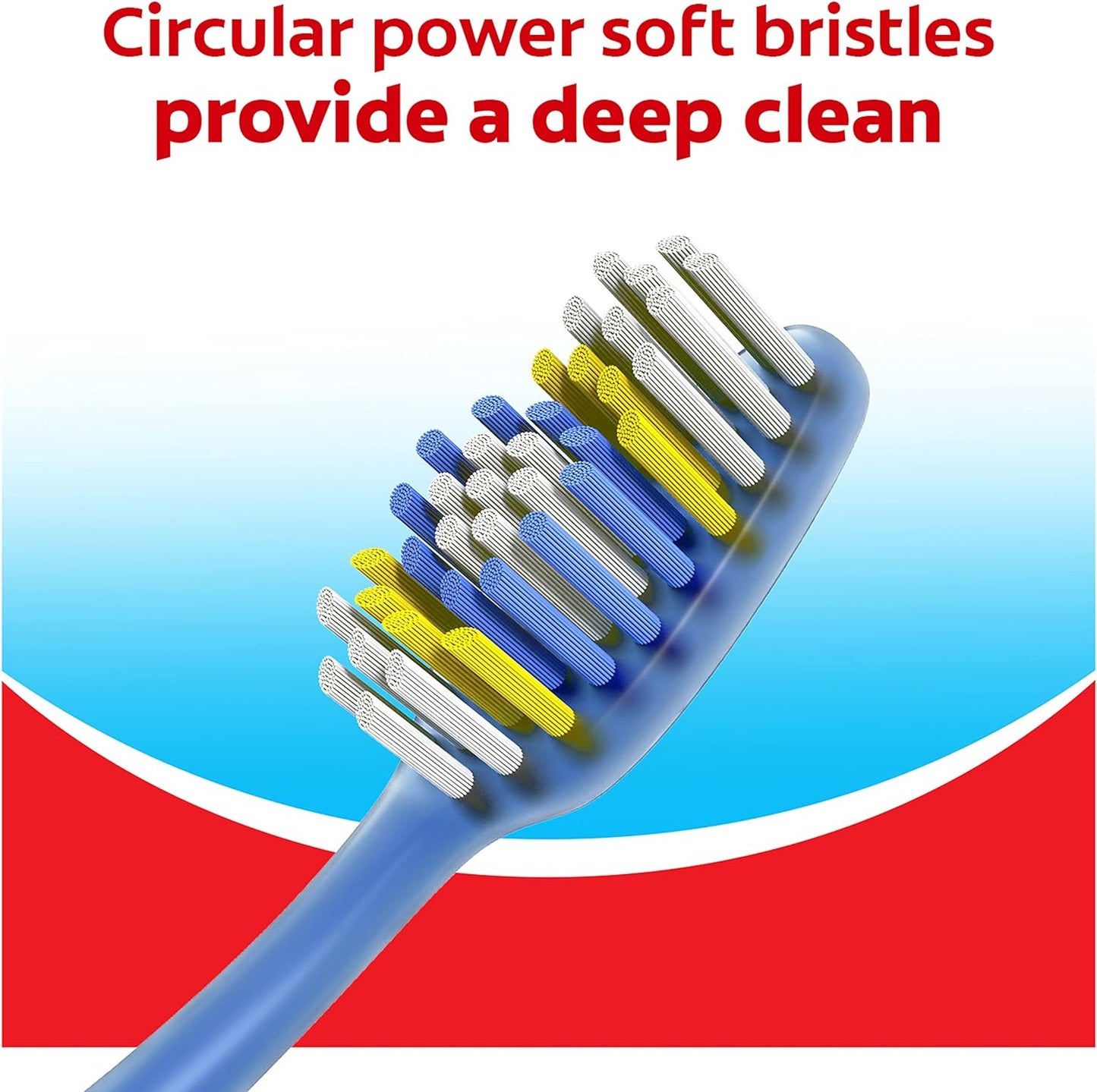 Colgate Extra Clean Toothbrush, Soft Toothbrush for Adults, 6 Count (Pack of 1), Packaging May Vary