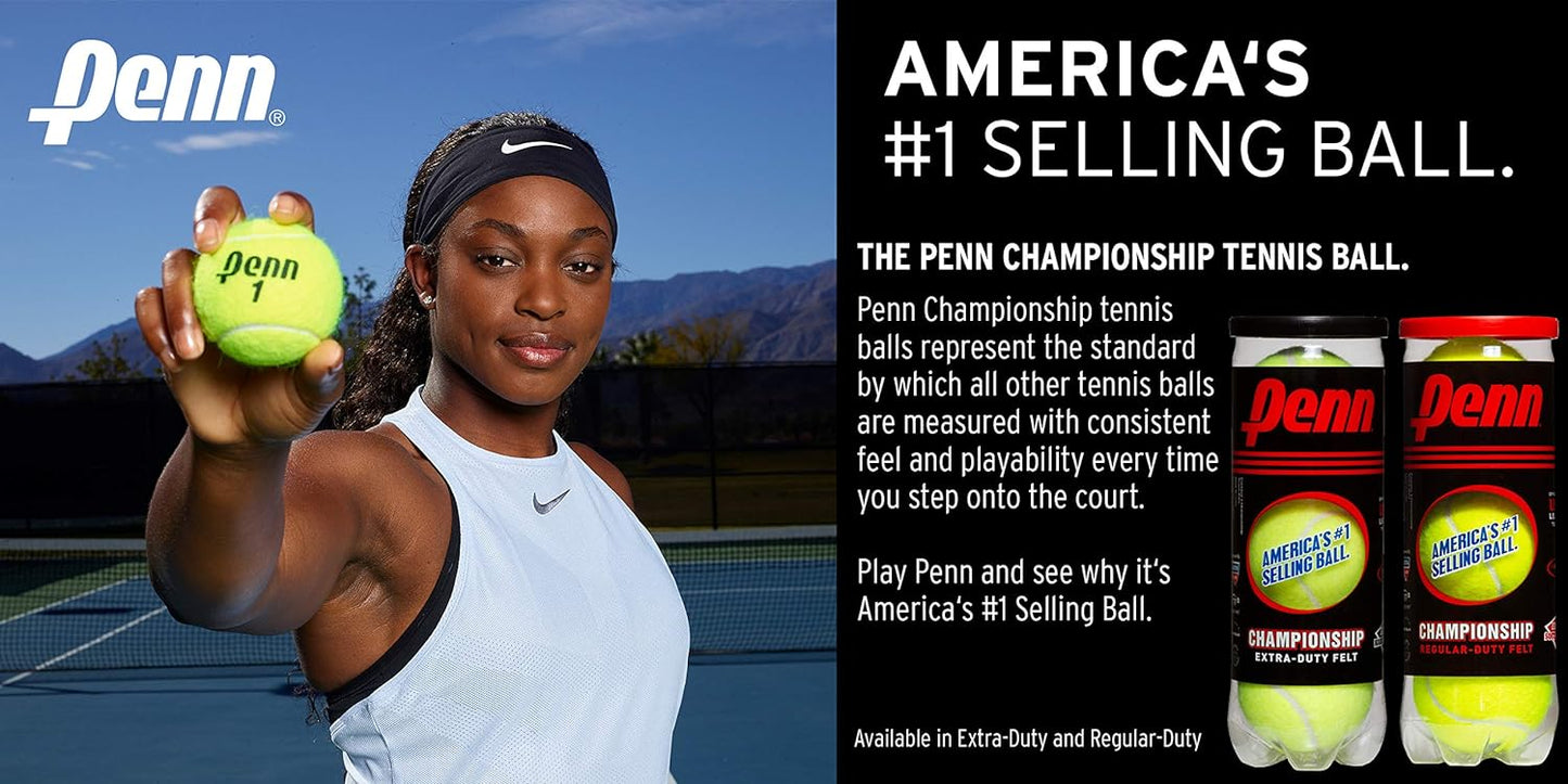 Penn Championship Tennis Balls - Regular Duty Felt Pressurized Tennis Balls