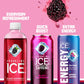 Sparkling Ice, Black Raspberry Sparkling Water, Zero Sugar Flavored Water, with Vitamins and Antioxidants, Low Calorie Beverage, 17 fl oz Bottles (Pack of 12)