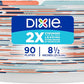 Dixie Paper Plates, 8 1/2 inch, Dinner Size Printed Disposable Plate, 90 Count
