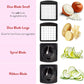 Fullstar Vegetable Chopper - Spiralizer Vegetable Slicer - Onion Chopper with Container - Pro Food Chopper - Slicer Dicer Cutter - (4 in 1, White)