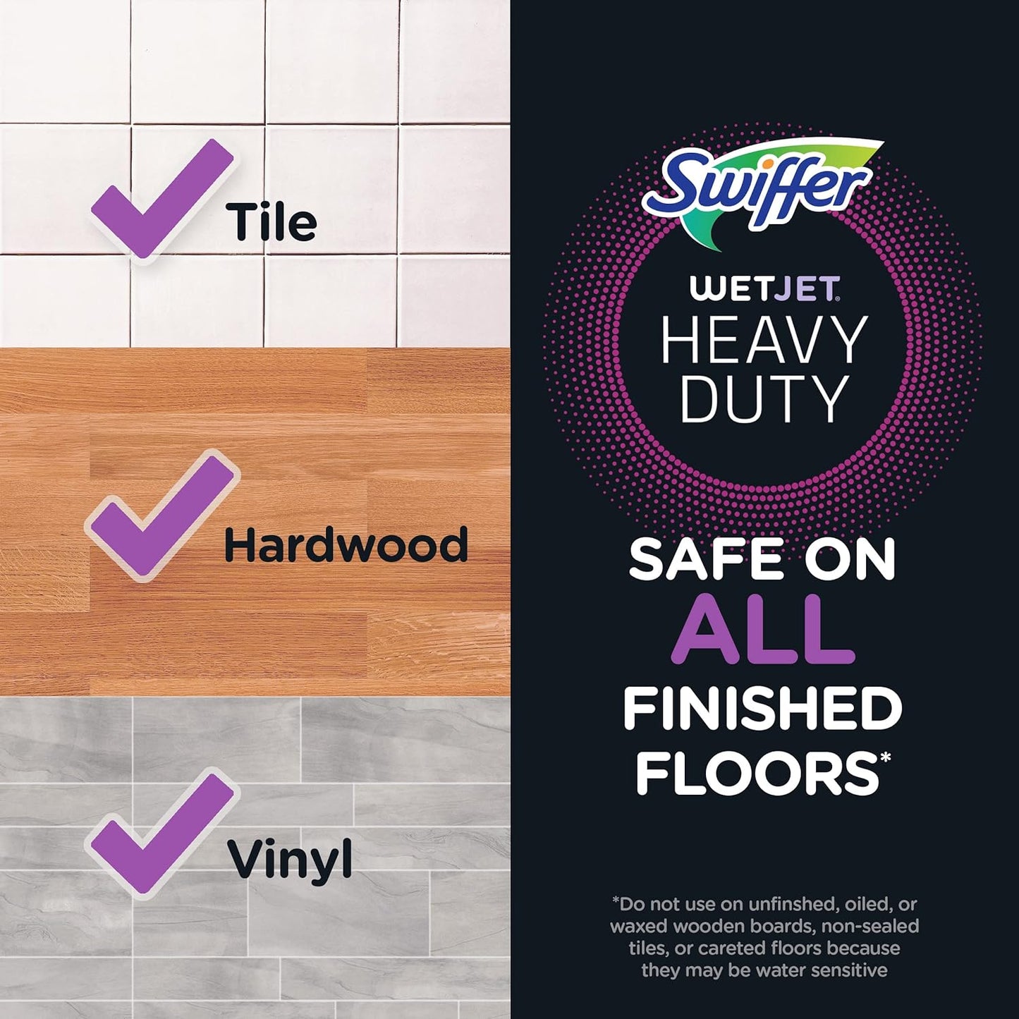 Swiffer WetJet Multi-Purpose Floor Cleaner Solution with Febreze Refill, Lavender Scent, 1.25 Liter -42.2 Fl Oz (Pack of 2)